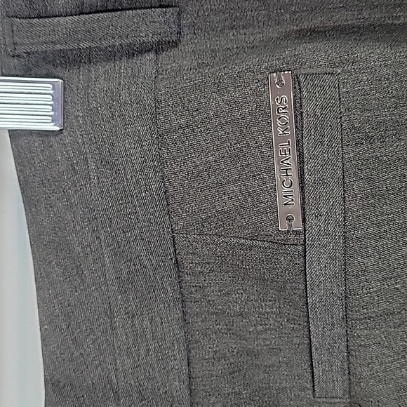 Michael Kors Gray Straight Leg Trousers Pants - Picture 5 of 7